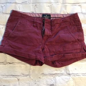 AE Maroon Chino Shorts Size 00